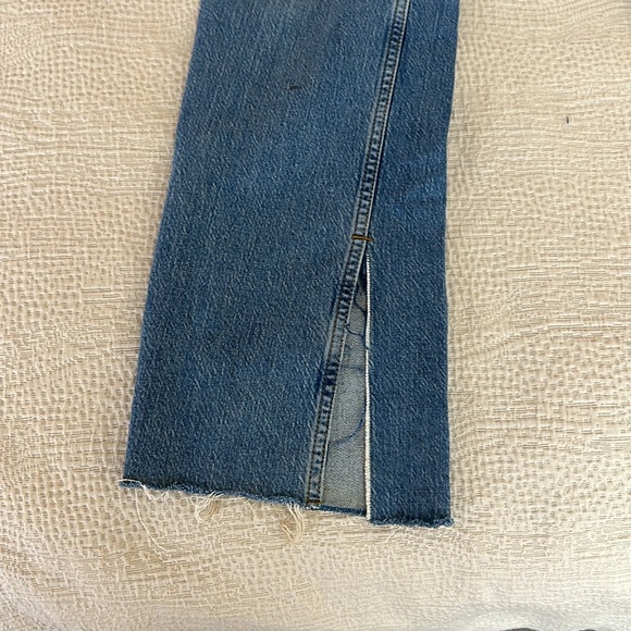 Zara Mid-Rise Medium Wash Spit-Hem Boot Cut Jeans - Picture 3 of 6